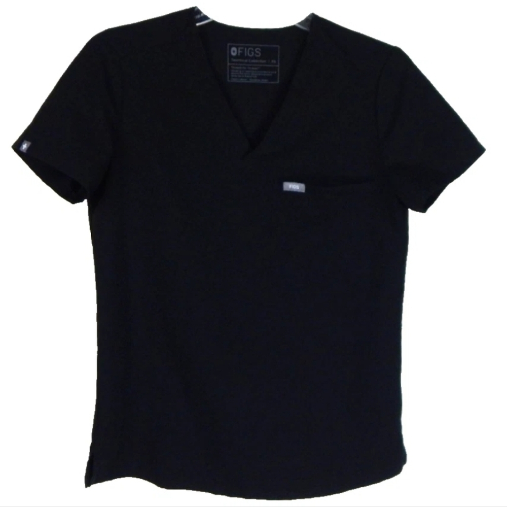 Figs Catarina Scrub Top Black